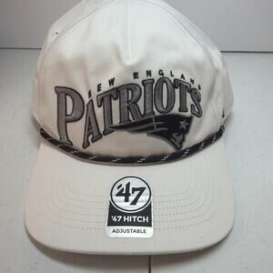 New England Patriots Rope Hat Cap Snap Back Mens One Size White NFL Football 47